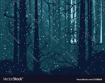 Snowy Winter Forest vector image