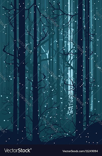 Snowy Winter Forest2 vector image