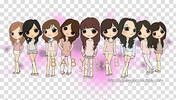Snsd ba, nine female anime character illustration transparent background PNG clipart