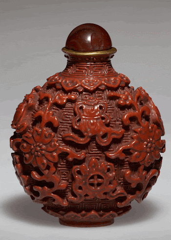 Snuff bottle; red porcelain in imitation | Free Photo - rawpixel