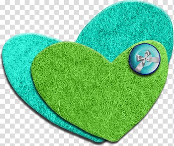 So Cute , green and blue heart arts transparent background PNG clipart