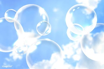 Soap bubbles in summer | Free stock vector - 581636