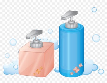 Soap dish Royalty-free Illustration - Shower gel bubbles 