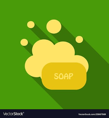 Soap flat icon soap bubbles with shadow vector image