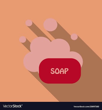 Soap flat icon soap bubbles with shadow vector image