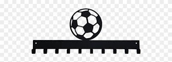 Soccer Ball Black 10 Hook Medal Display Hanger For - Clothes Hanger