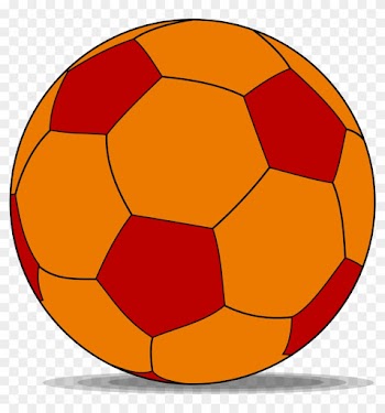 Soccer Ball Cartoon 7, Buy Clip Art - Orange And Red Soccer Ball