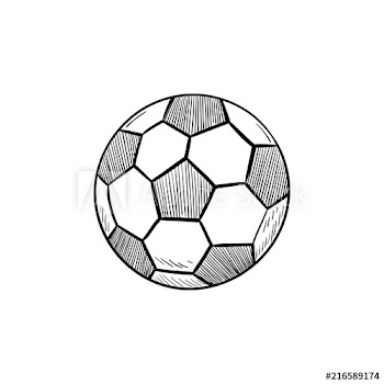 Soccer ball hand drawn outline doodle icon
