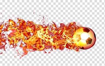 Soccer ball on fire art, Football Fire Light, Fire Football transparent background PNG clipart
