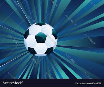 Soccer Ball on Rays Background10 vector image