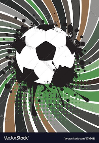 Soccer Ball on Rays Background5 vector image