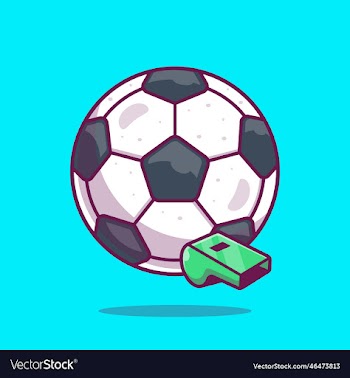 soccer ball with whistle cartoon