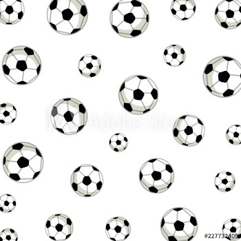 soccer balloons pattern background