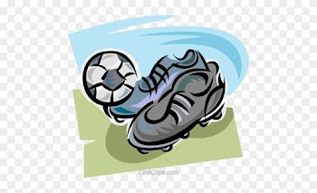Soccer Cleats And Ball - Illustration