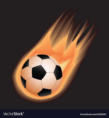 Soccer-fire vector image