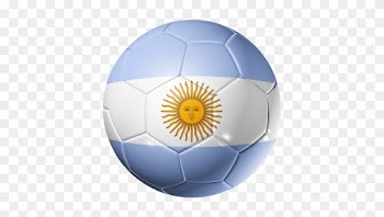 Soccer Football Ball With Argentina Flag - Argentina World Cup Flag