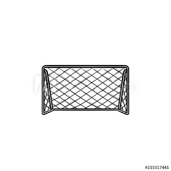 Soccer football goal hand drawn outline doodle icon