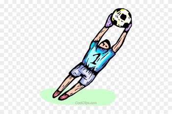 Soccer Goalie Catching A Soccer Ball Royalty Free Vector - Goalkeeper