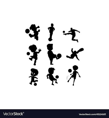 soccer human set silhouette design