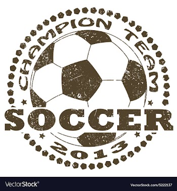 Soccer label vector image