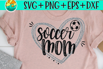 Soccer Mom - Heart - SVG - DXF - EPS - PNG