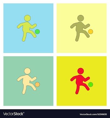 Soccer player collection vector image