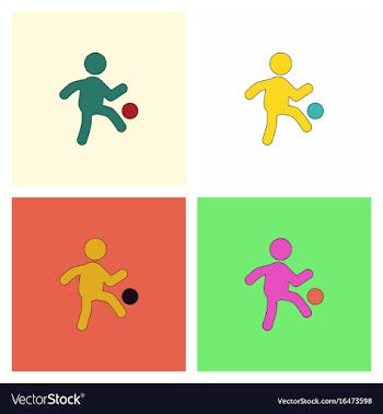 Soccer player collection vector image