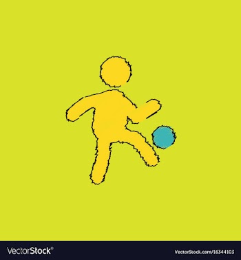 Soccer player in hatching style vector image