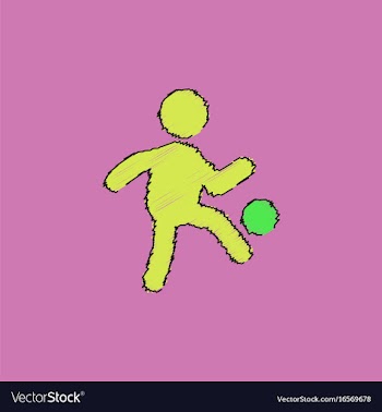 Soccer player in hatching style vector image
