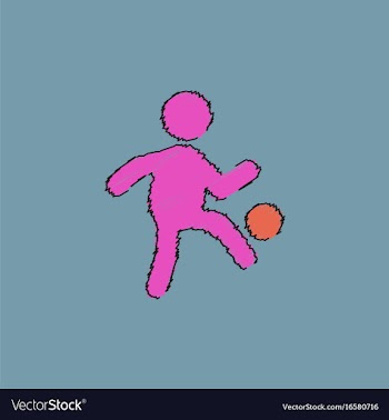 Soccer player in hatching style vector image