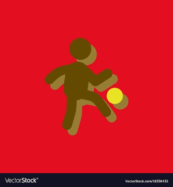 Soccer player in sticker style vector image