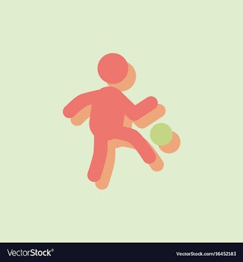 Soccer player in sticker style vector image