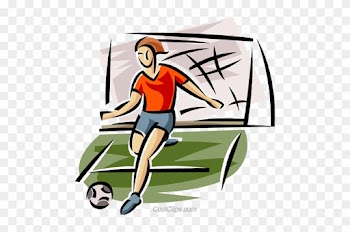 Soccer Player Kicking Ball Royalty Free Vector Clip - Goalkeeper