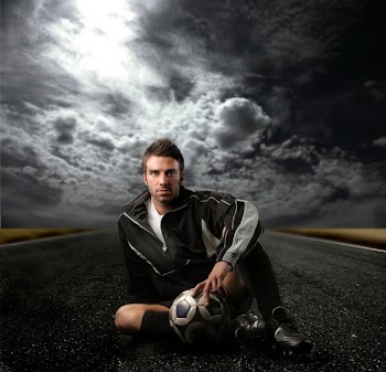  soccer player on the street