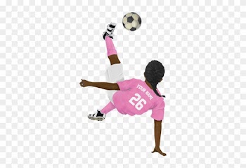 Soccer Player Silhouette Bicycle Kick Download - Girl Bicycle Kick