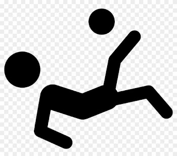 Soccer Player Silhouette Falling Kicking The Ball Comments - Stick Figure Kicking A Soccer Ball