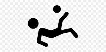 Soccer Player Silhouette Falling Kicking The Ball Vector - Soccer Player Stick Figure