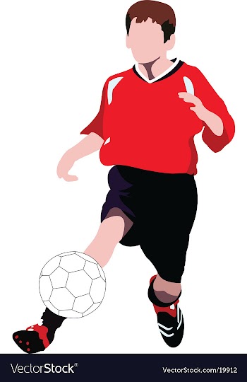 Soccer player vector image