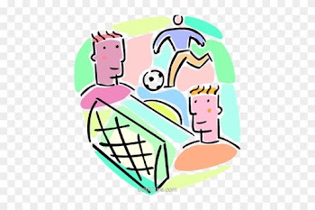 Soccer Players And A Soccer Net Royalty Free Vector - Soccer Players And A Soccer Net Royalty Free Vector