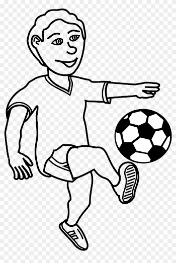 Soccer Playing Boy - Soccer Ball Clip Art