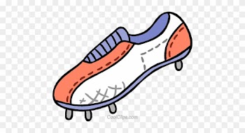 Soccer Shoe Royalty Free Vector Clip Art Illustration - Cartoon Soccer Cleats