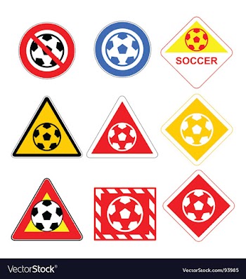 Soccer signs vector image