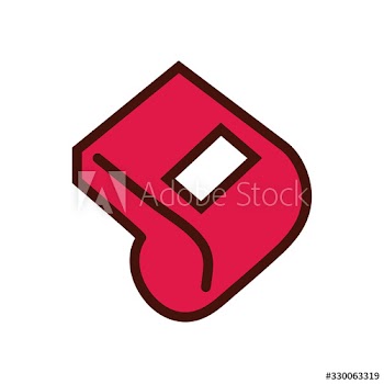 soccer sport referee whistle line and fill icon