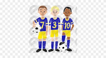 Soccer Team Stencil - Football Team