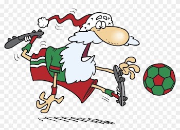 Soccersanta - Santa Playing Soccer