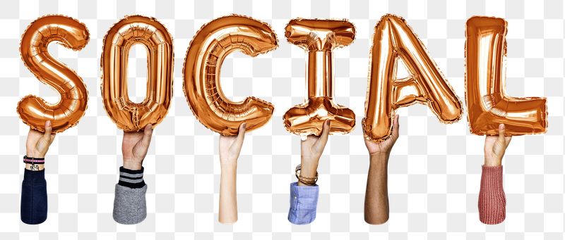 Social balloon png word sticker, | Free PNG - rawpixel