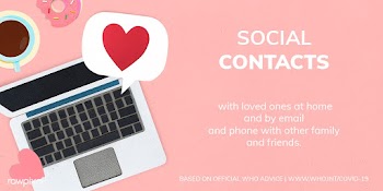 Social contact during coronavirus pandemic paper craft social template.. | Free  illustration - 2318612