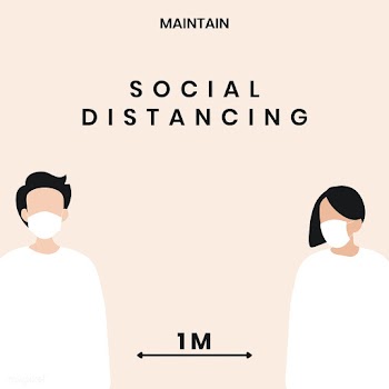 Social distancing coronavirus awareness message vector | Free  vector - 2297378