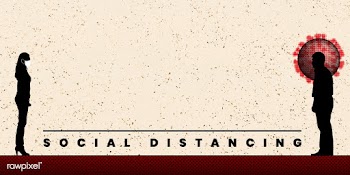 Social distancing during coronavirus pandemic social banner mockup | Free  illustration - 2308074