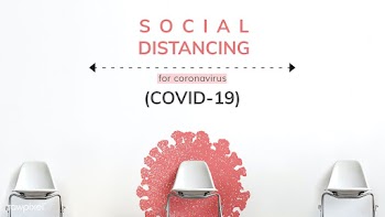 Social distancing during coronavirus pandemic social template mockup | Free  illustration - 2308956